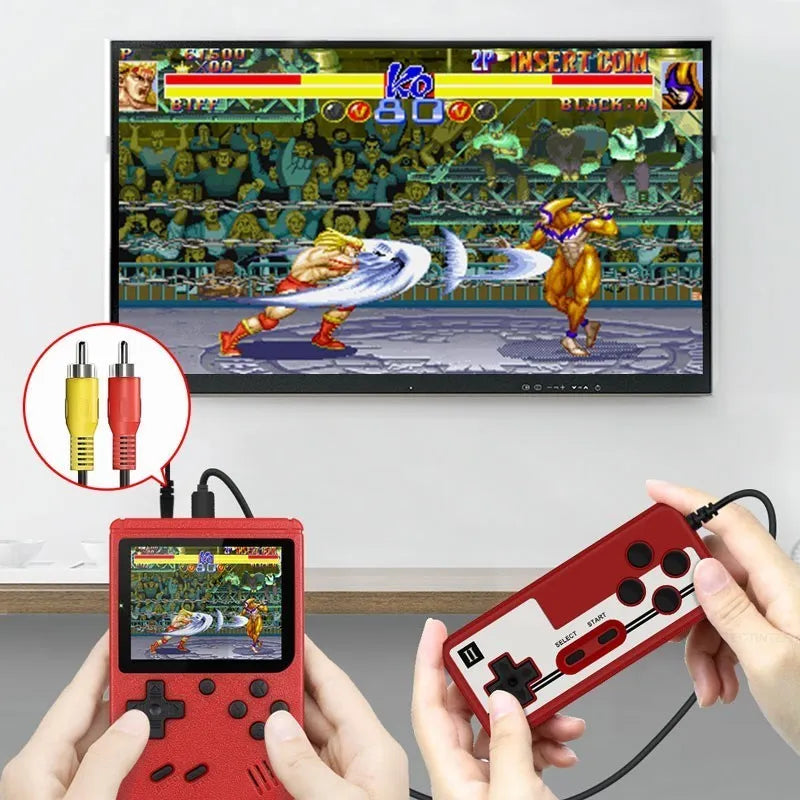 Console de videogame portátil mini portátil retro para crianças, 8 bits, 3.0 Polegada, LCD colorido, jogador de jogos, incorporado 500 jogos