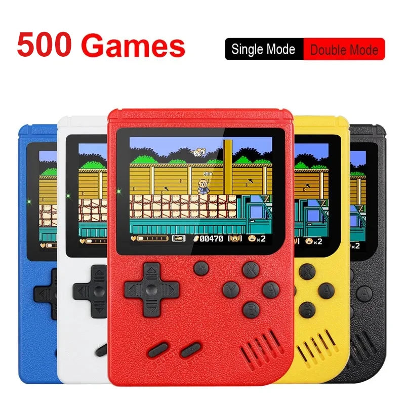Console de videogame portátil mini portátil retro para crianças, 8 bits, 3.0 Polegada, LCD colorido, jogador de jogos, incorporado 500 jogos