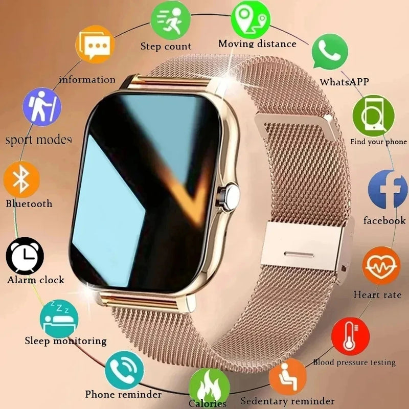 Xiaomi-Full Touch Screen relógio inteligente para homens e mulheres, esporte Fitness relógios, BT Call, relógio de pulso digital, presente, novo, 2024